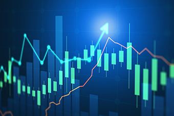 A graph showing a financial situation