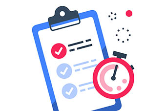 Check list and stopwatch